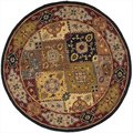Safavieh 8 x 8 ft. Round- Traditional Heritage Multi And Red Hand Tufted Rug HG512B-8R